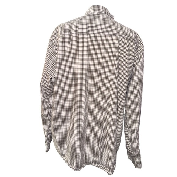 Columbia Men's XL Checkered Shirt - Brown/Tan Long Sleeve Casual Dress Shirt - Picture 2 of 5